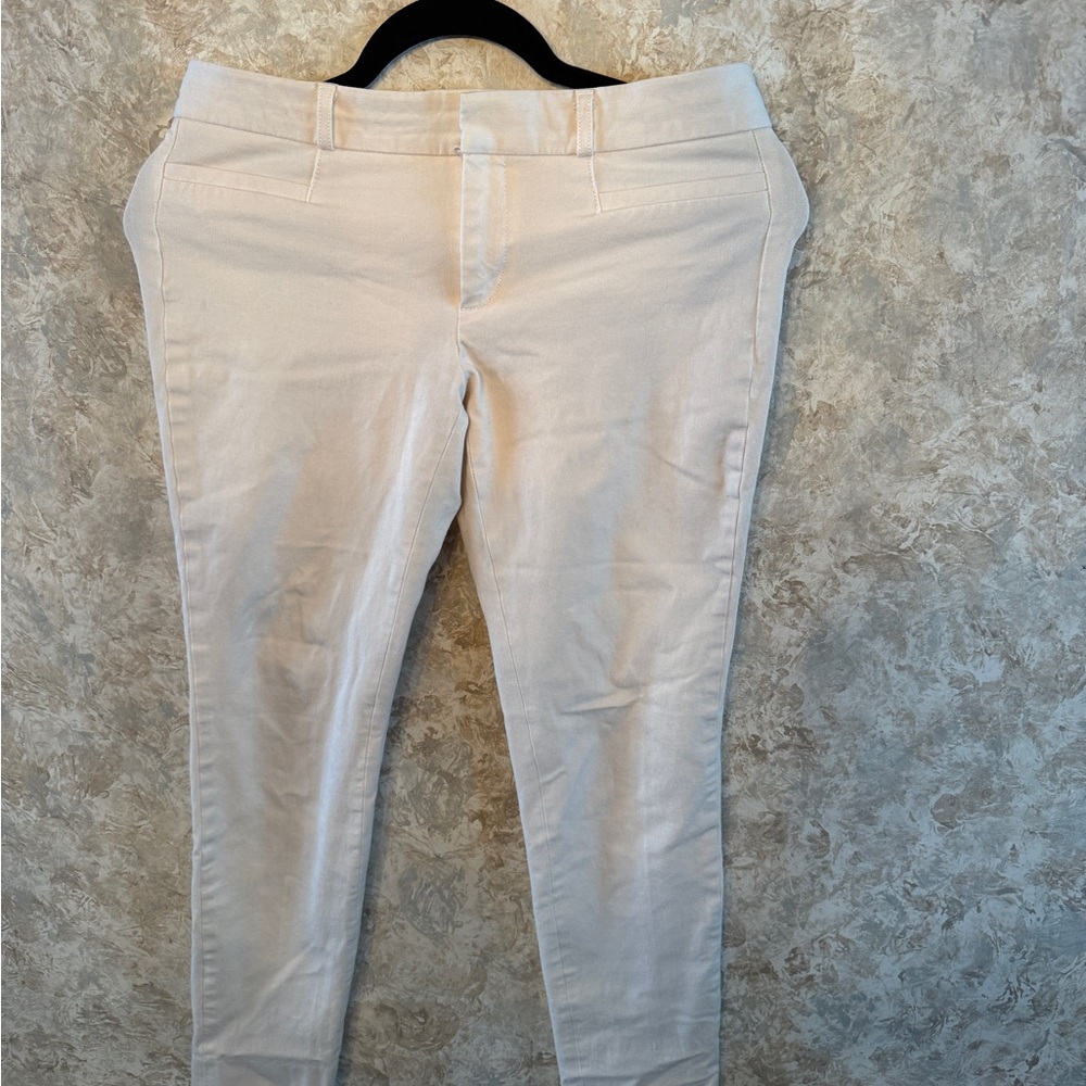 Banana Republic Cream Slim Fit Pants